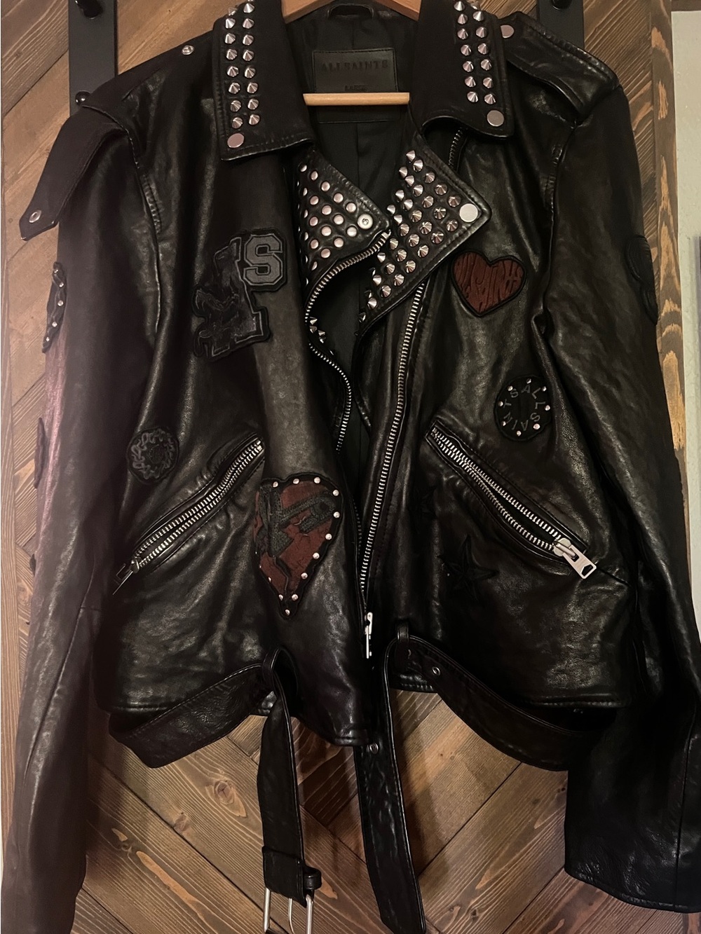 ALLSAINTS Leather College Biker Jacket